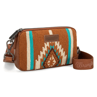 Montana West Black One Size Wrangler Mini Crossbody Purse for Women Western Small Clutch Designer Tapestry Shoulder Handbags WG174-1833BK