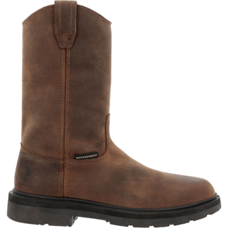 Georgia Boot Brown 10 Wide Suspension System Waterproof Wellington Work Boot Size 10(W)