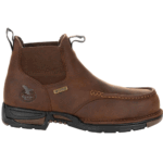 Georgia Boot Dark Brown 8 Wide Athens Chelsea Waterproof Work Boot Size 8(W)