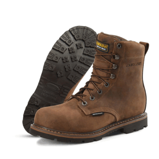 Carolina Dark Brown 8 Installer Steel Toe Waterproof Work Boot for Men Durable & Comfortable Industrial-and-Construction-Boots -