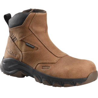 Carolina Dark Brown 14 Subframe Side Zipper Composite Toe Men's Work Boot Waterproof Scubaliner Oil & Slip-Resisting Outsole - D