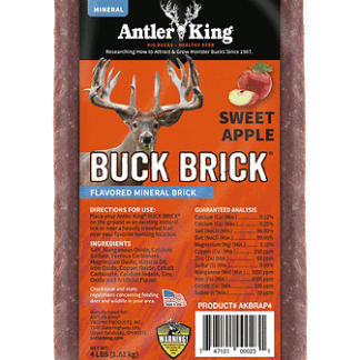 Antler King Apple Flavored Mineral Brick Attractant for Deer | 4 lb Mineral Brick Deer Attractant