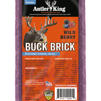 Antler King Wild Berry Flavored Buck Brick Deer Attractant 4 lb Brick