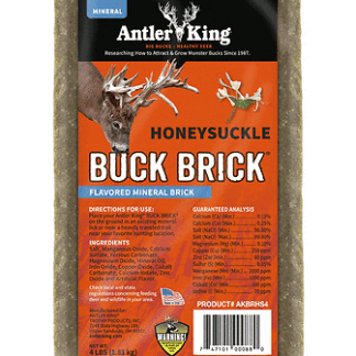 Antler King Honeysuckle Flavored Buck Brick Attractant for Deer | 4 lb Mineral Brick Deer Attractant