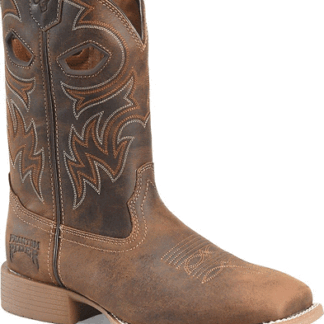 PHANTOM RIDER Brown 13 Wide Soft Toe Wide Toe Roper Boot for Men - Durable Leather Comfortable Fit Casual Western Style Slip-Resistant Sole Western Boot - 14 2E
