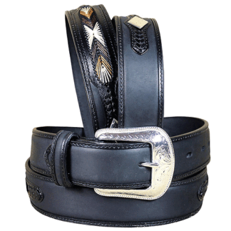 3D Black 36 1 1/2 Men's Western Fashion Belt