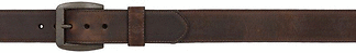 Georgia Work Belt Men Leather Distressed Flat Edge 46 Dark Brown GB146