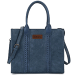 Wrangler BrownPure Large Tote Bag for Women Crossbody Satchel Purse Leather Top Handle Handbags Shoulder Bag with Adjustable Strap WG70-8317BR