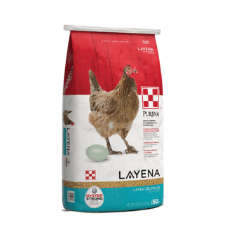 Purina Layena Crumbles Chicken Feed for Laying Hens 50 lbs