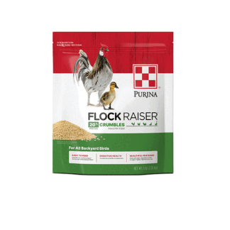 Purina Flock Raiser Crumbles Poultry Feed Nutritionally Complete - 5 Pound (5 lb) Bag