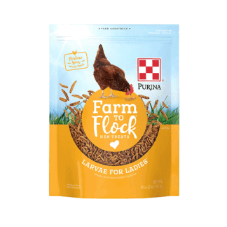 Purina | Farm to Flock Larvae for Ladies Hen Treats | Black Soldier Fly Larvae - Chicken Treats | (3 LB)