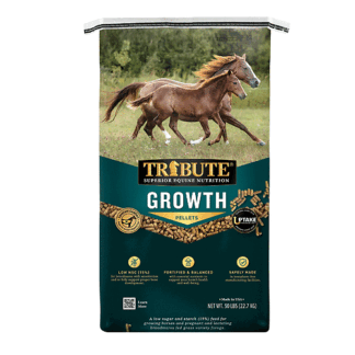 TRIBUTE 50 Pound (Pack of 1) Kalmbach Feeds Growth Pellets for Horse 50 lb