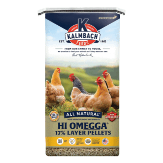 Kalmbach Feeds 50 Pound (Pack of 1) Hi Omegga All Natural 17% Layer Pellets for Chickens 50 lb