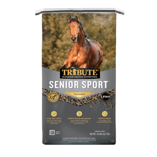 TRIBUTE 50 Pound (Pack of 1) Senior Sport Textured Feed for Horses 50 lb Bag