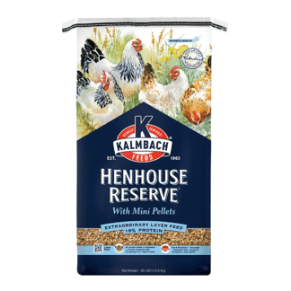 Kalmbach Feeds 30 Pound (Pack of 1) Henhouse Reserve 17% Whole Grain Complete Layer Feed for Hens 30 lb