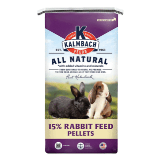 Kalmbach Feeds 50 Pound (Pack of 1) 15% All Natural Rabbit Feed Pellets 50 lb Bag