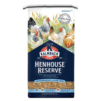 Kalmbach Feeds 50 Pound (Pack of 1) Henhouse Reserve 17% Whole Grain Complete Layer Feed for Hens 50 lb