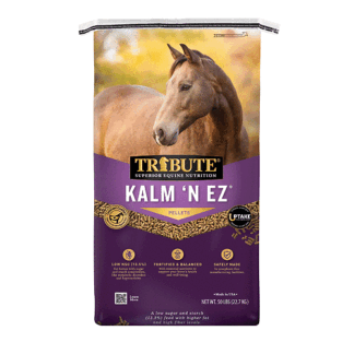 Kalmbach Feeds 50 Pound (Pack of 1) Tribute Kalm 'N Ez Pellets for Horse 50 lb