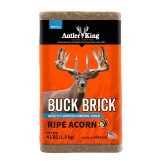 Antler King 4 lb Ripe Acorn Flavored Buck Brick Attractant for Deer | Mineral Brick Deer Attractant